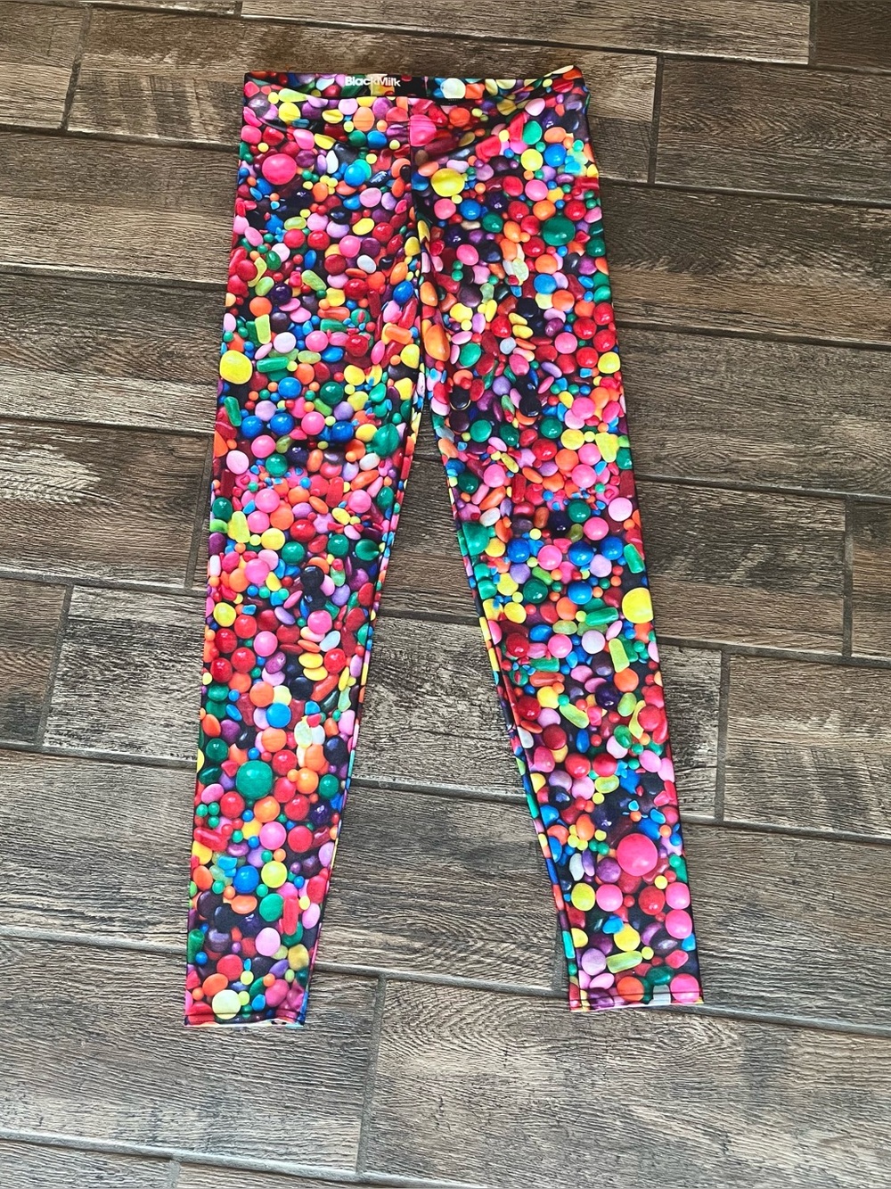 BlackMilk all over bright candy print leggings L